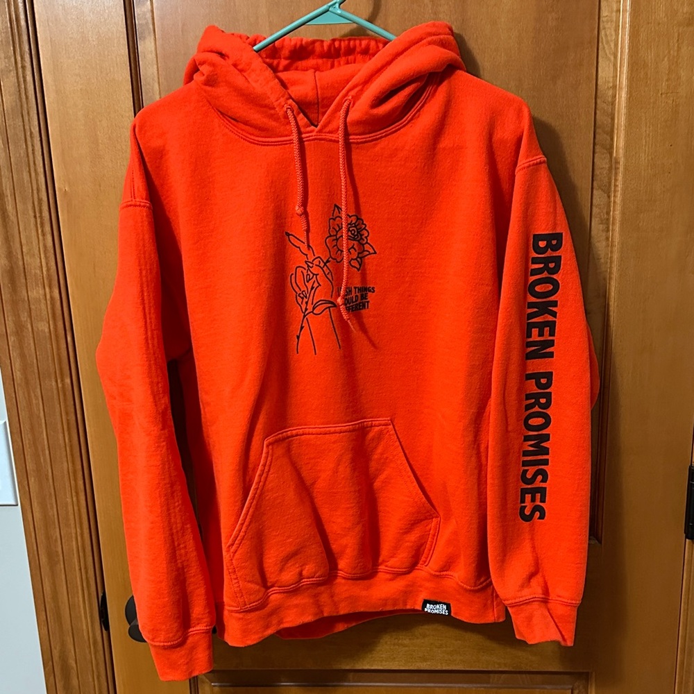 Broken Promises Vibrant Orange Hoodie